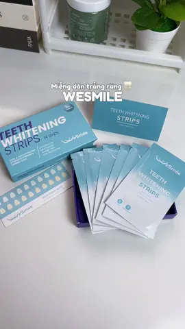 Miếng dán trắng răng chân ái giá hssv ai cũng nên thử ✨ #unboxing #miengdantrangrang #wesmile #tiptrangrang #chamsocrangmieng 