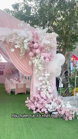 #setuptieccauhontrenvinhhalong #daycamhoa #toanphuongwedding #nharapdep #đámcưới #decortieccuoihalong 
