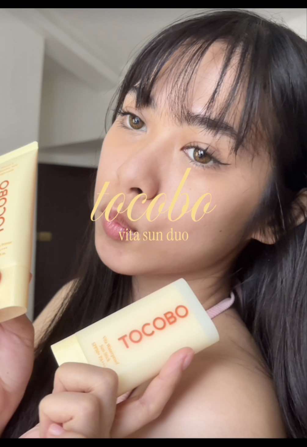 my 8.8 sunscreen reco: this @TOCOBO vita sun duo!! 🌟🌼🔆🌻 get these at my trusted authentic k-beauty store, @SUI SUI: Source of K-Beauty PH 💛 #TOCOBO #SuisuiPH #Skinscare #Sunscreen #Primer #Sunstick