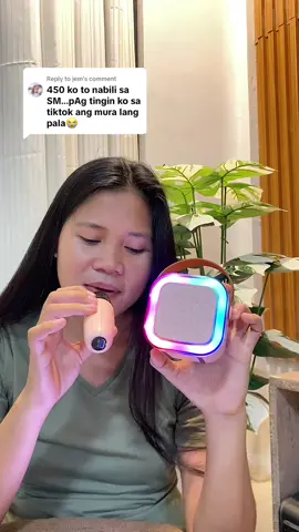 Replying to @jem kapag may gusto akong bilihin tumitingin talaga muna ako dito sa tiktok, kasi mas mura 😄 #mini #speaker #karaokespeaker #minispeaker 