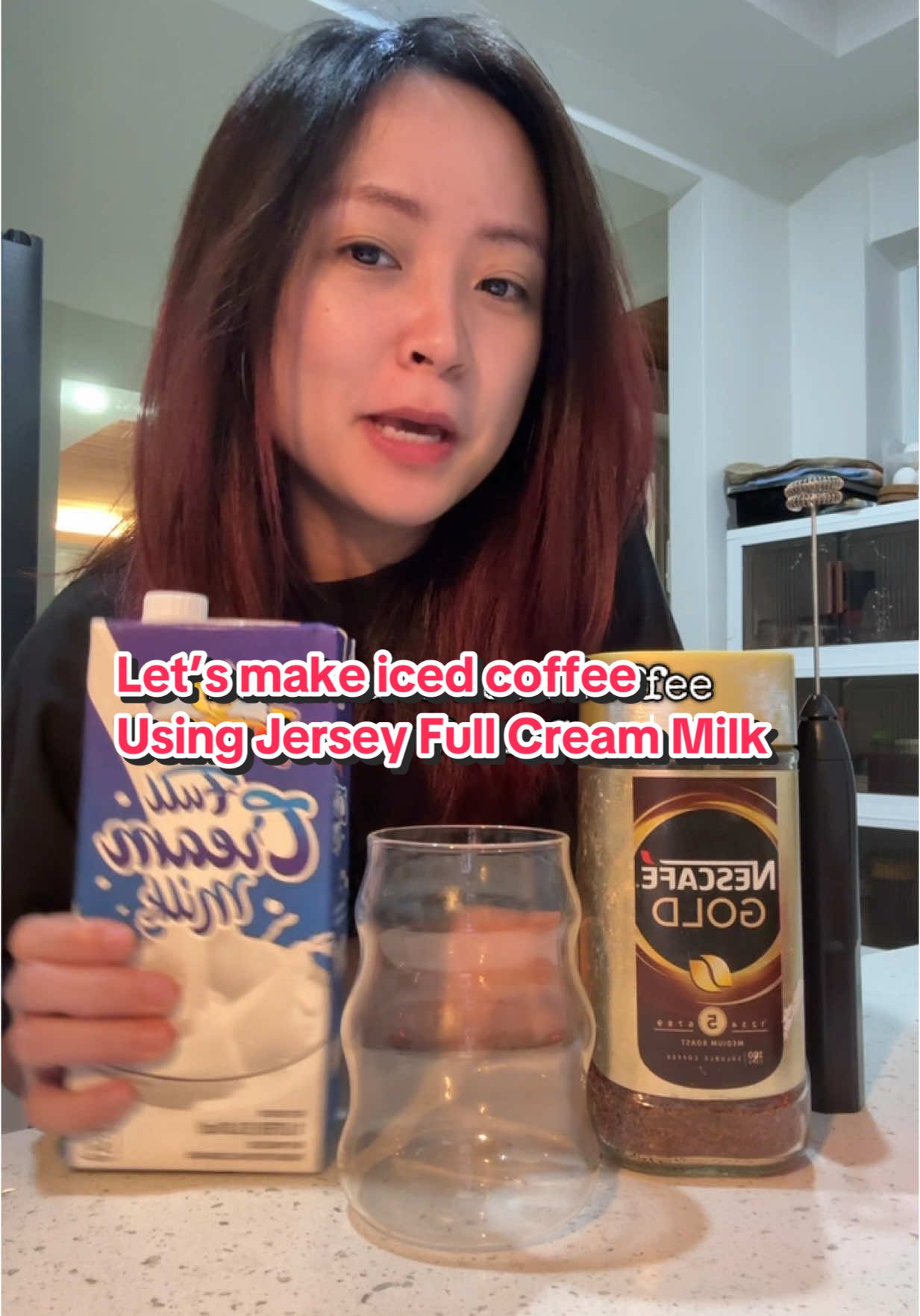 Iced coffee na mala coffee shop! #icedcoffee #coffeetime #jerseymilk #instantcoffee #coffeerecipe #frother #milkfrother 