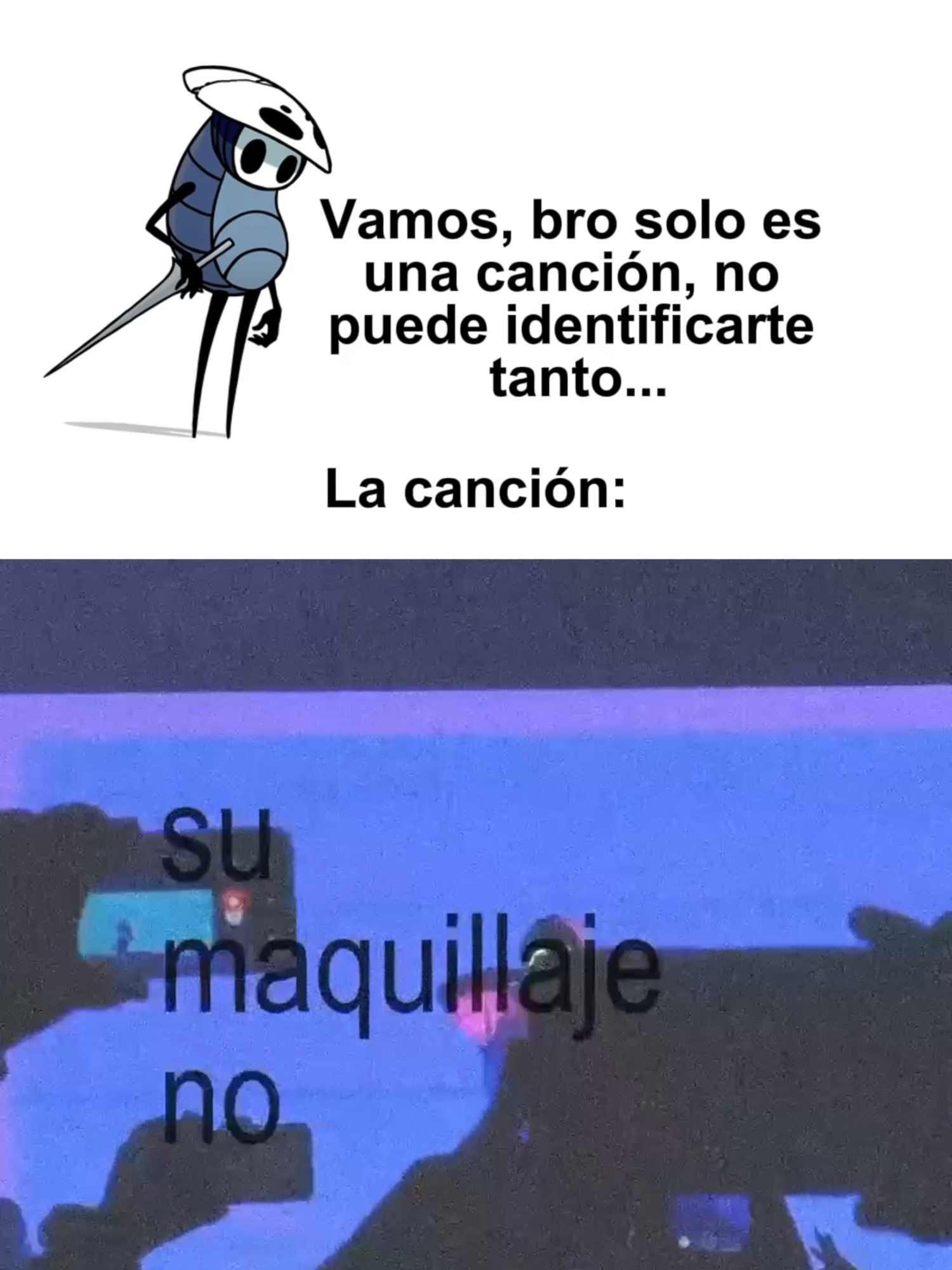 Claro que si puede porque soy muy problemático🗣🔥 #mrhollow #hollowknight #boywithuke #identificarse  . . . Vamos, bro solo es una canción, no puede identificarte tanto... La canción: