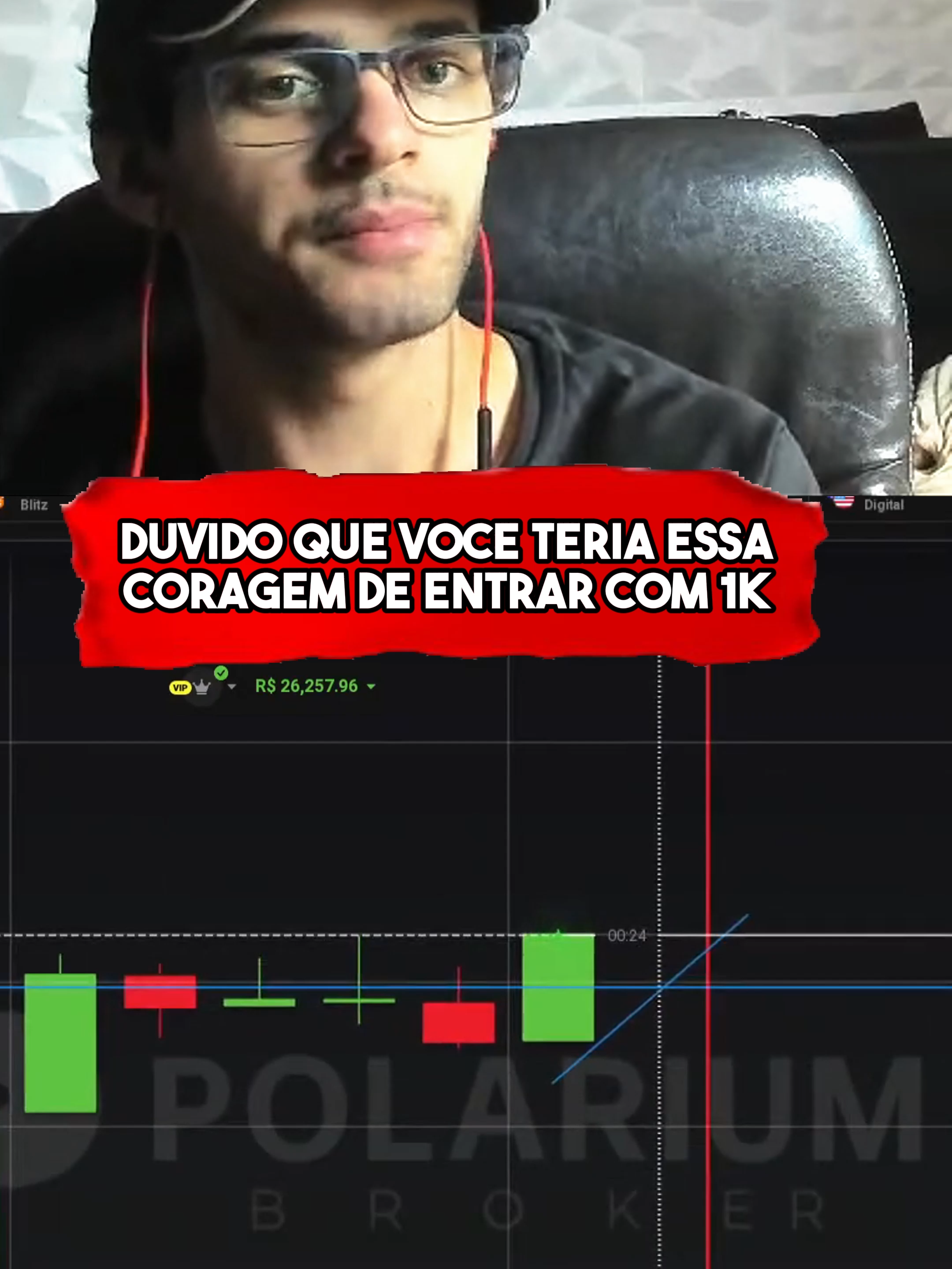 duvido que você teria essa coragem de entrar com 1k #filipitrader #polariumbroker #opcoesbinarias #trade #mercadofinanceiro