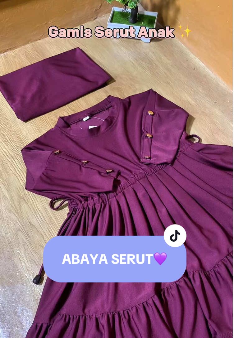 Abaya serut bahan jersey super adem🥰✨ #abayaserut #Gamisserut #abayaanaksethijab 