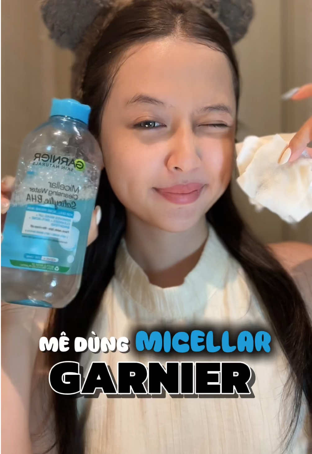 Đi đâu cũng thấy Micellar xanh Garnier… giờ thì hiểu vì sao 🩵 Sạch sâu, dịu nhẹ, dùng mỗi ngày không lo kích ứng 💁🏻‍♀️✨    #r#reviews#skincarem#micellarbha#garnierpartner