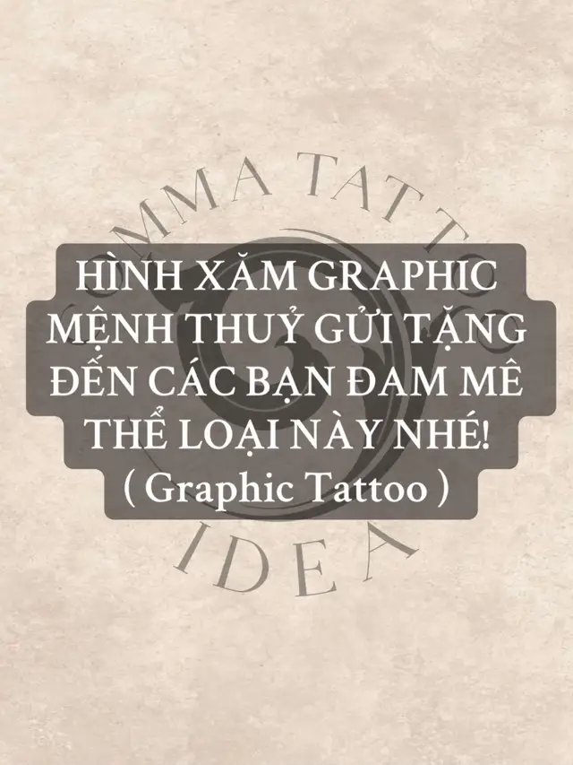 Hình xăm Graphic mệnh thuỷ gửi tặng đến các bạn đam mê thể loại này nhé!#commatattoo #tattoo #commatattoostudio #xuhuongtiktok #quan4 