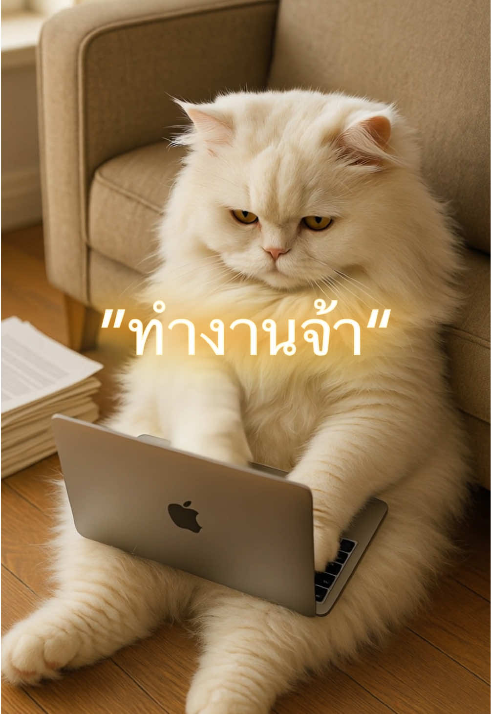 ทำงานวนไป 💻📝 #มันนี่แมวAi #moneymaew #แมว #ทำงาน