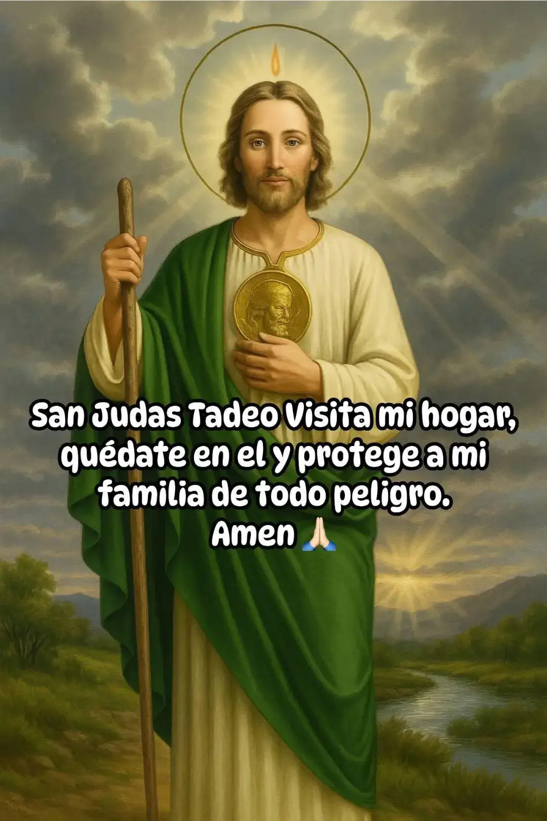 San Judas Tadeo, apóstol fiel y amigo de Jesús, tú que eres invocado como el patrón de los casos difíciles y desesperados, te ruego intercedas por mi familia. Protégenos de todo mal, ilumínanos en los momentos de dificultad y danos la fuerza para superar cualquier adversidad. Amén.