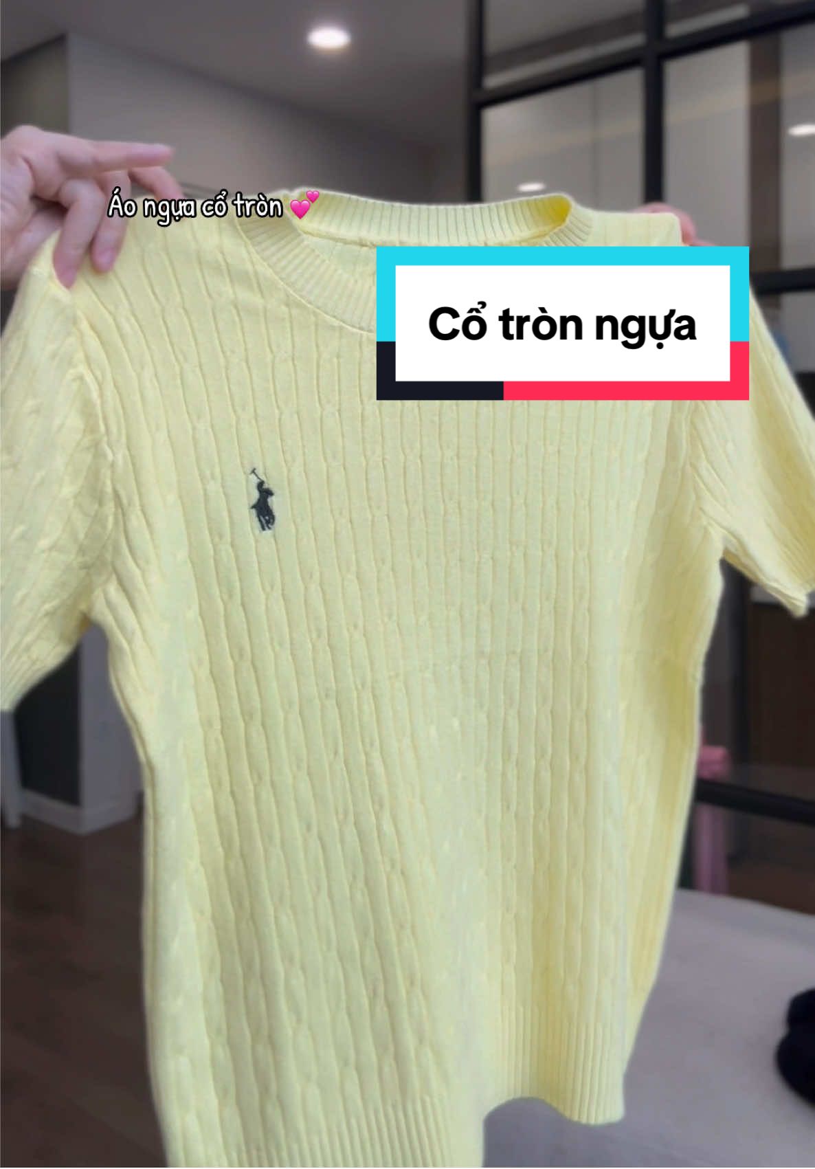 Áo len cổ tròn bo tay#aolen #thoitrangnu #livetiktok #homnaymacgii 
