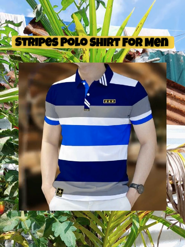 2025 Stripes Polo Shirt For Men Casual Polo Shirts For Men Short Sleeves Summer Polo For Men Formal Dry Fit Polo Shirt For Men Menswear Top under ₱146.31 #polo #casual #formal #cotton  #goodquality #tiktokontrend #tiktokviral 