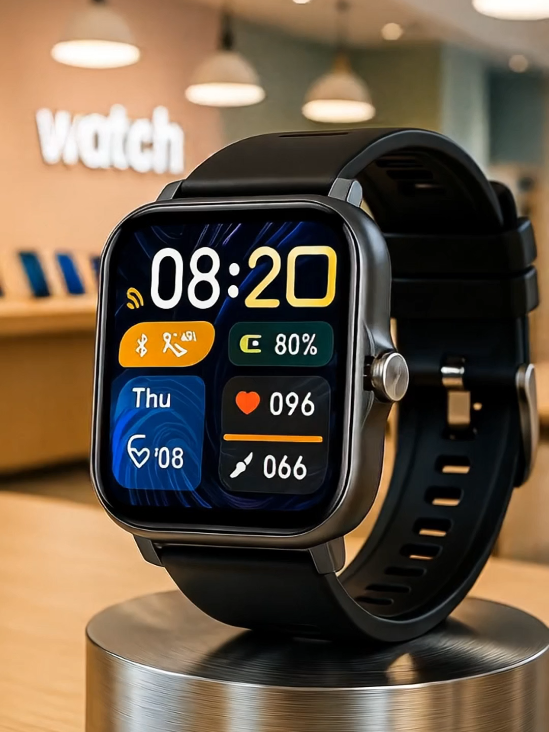 Smartwatch H13 — Simpel & Multifungsi! Tampilan digital modern, bisa Bluetooth call, notifikasi pesan, custom dial, dan strap silikon yang nyaman! Pilihan pas buat kamu yang cari jam tangan pintar praktis & keren. Cek sekarang sebelum stok habis!