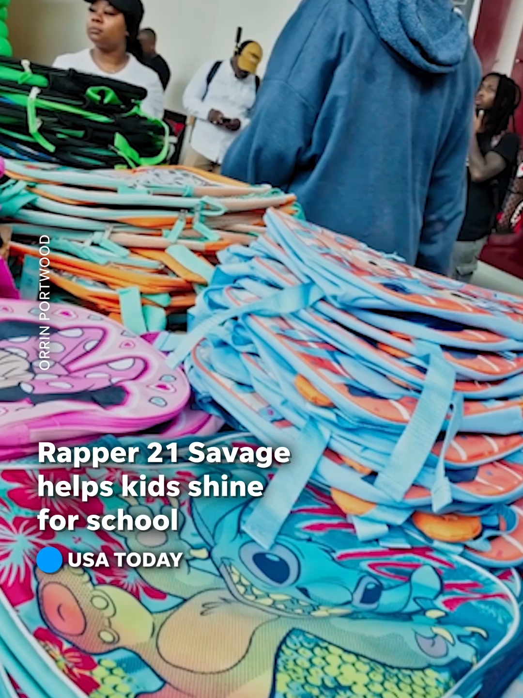 Thousands attended rapper @21savage's school drive event to get essential school supplies and haircuts in time for the new school year.