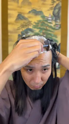 Hot summer day #ASMR #SAMURAI #shavingtime #侍 #razor 