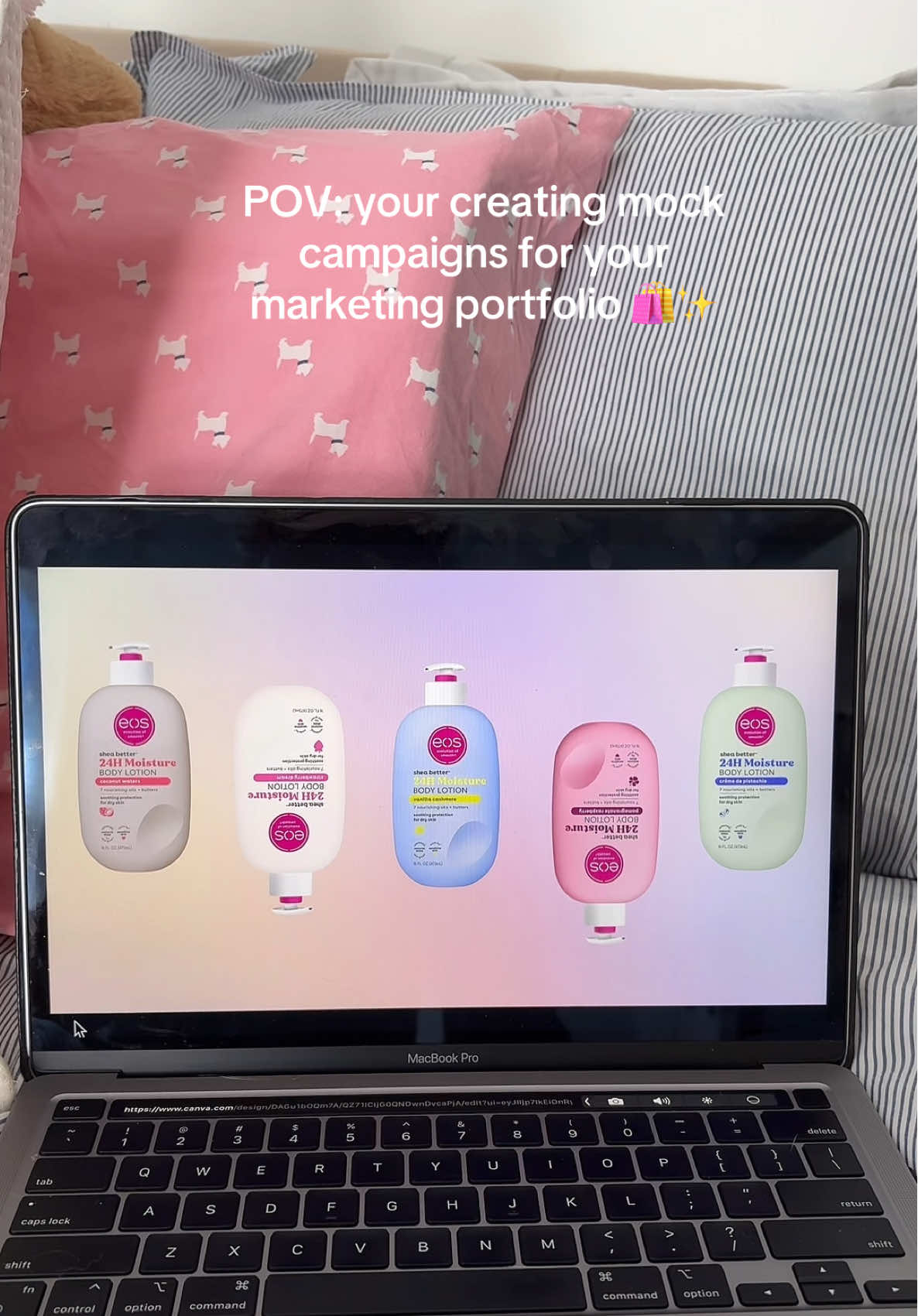 Just a girl and her canva free trial @Canva @eos Products   #mockcampaign #marketingstudent #marketingportfolio #eos #eoslotion #canvadesign #canvavideo 