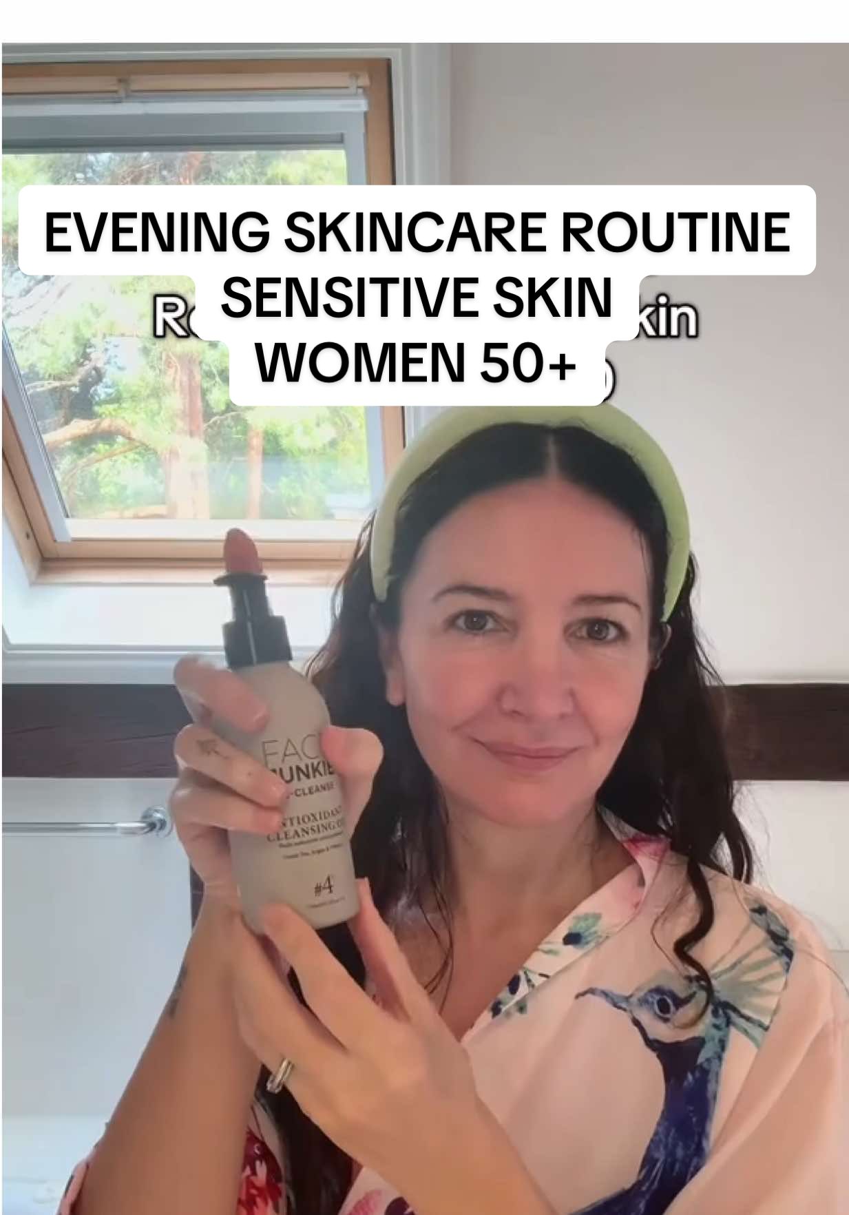 If you live on planet Earth 🌍… chances are you’ve got a face full of pollution by the end of the day. City air, traffic fumes, micro-particles – they’re all clinging to your skin. And if you’re over 50, your skin is already working overtime to stay calm, hydrated + glowing. This is your anti-pollution evening routine to: ✨ Calm redness ✨ Soothe inflammation ✨ Detox the day away ✨ Rebuild your skin barrier ✨ Flood your face with hydration ✨ Feed your skin overnight – while you sleep The best part? Just 3 simple products: 	1.Antioxidant Cleansing Oil – help melt away grime, makeup + pollution 	2.	Super Hydrating Serum: Help replace vital hydration for healthy skin 	3.	Pro Collagen Night  Cream:  Repair, regenerate, renew. No 10-step routine needed. Just smart, targeted care that works with your skin, not against it.  Products used: @Face Junkie PM Skincare Bundle. #sensitiveskincare #beautyover50 #antiaging #skincarehacks 