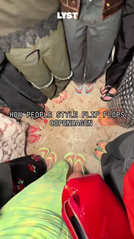 If one thing is clear on the streets of @cphfw, it’s that flip flops have become a valuable style currency that fits perfectly into the ‘I don’t care, but I actually do’ category. Pared down and effortless, they’re peak Scandinavian. Looking unbothered is the point.  Watch as #Lyst reports on the ground. #flipflops #havaianas #cphfw #copenhagen 