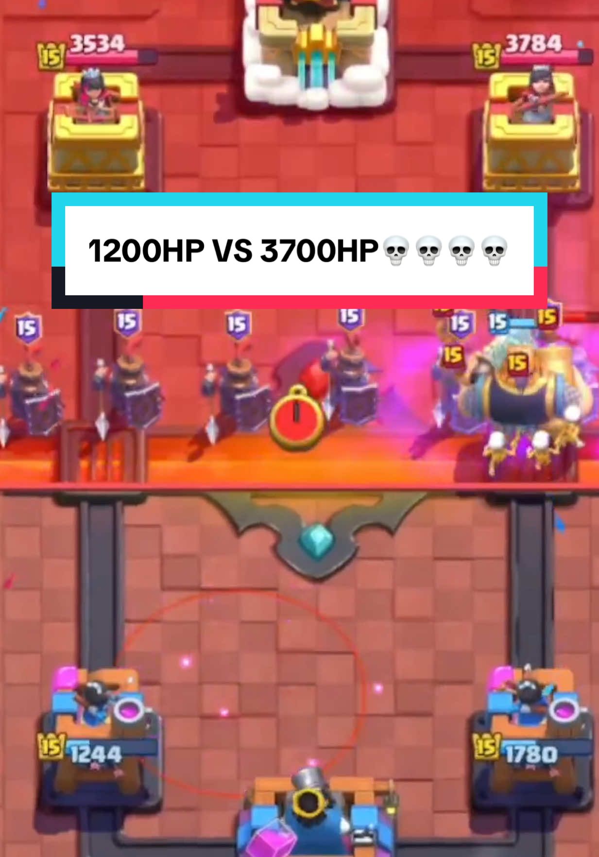 COMEBACK 1200 HP VS 3700 HP 💀💀💀 #fyp #clashroyale #clashroyaletop #clashroyaledaily #viral #tiktoklive #livehighlights 