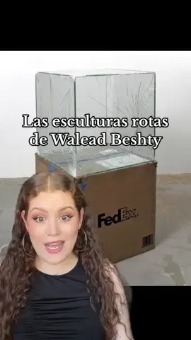 Las esculturas rotas de Walead Beshty. #escultura #artecontemporaneo #shipping #museostiktok #galeria #artetiktok #arthistory #greenscreen 