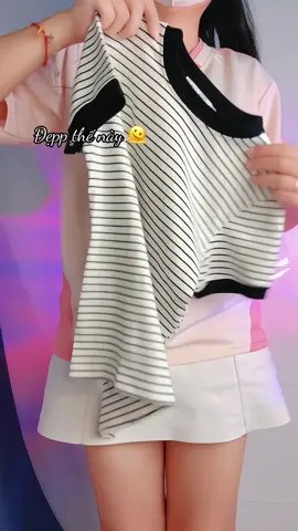 Áo thun nữ sọc ngang hótt trend #aothun #thinhhanh 