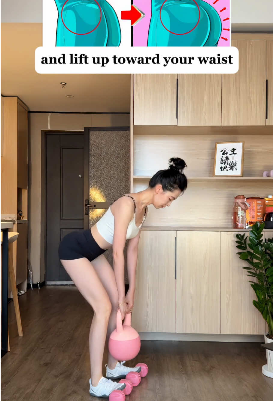 4 Kettlebell Workouts for Toned Arms#sports #tiktok #homeworkout #girls #exercise 