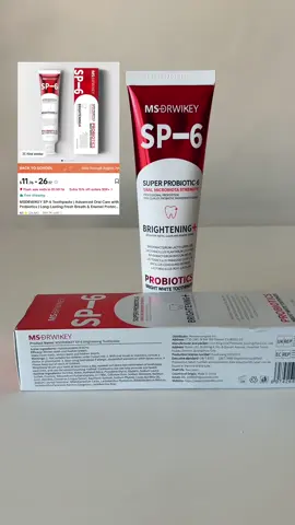 MSDRWIKEY SP-6 Toothpaste | Advanced Oral Care with Probiotics | Long-Lasting Fresh Breath & Enamel Protections #tiktokshop #foryoupage #goviral 