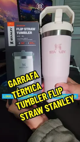 STANLEY GARRAFA TÉRMICA TUMBLER FLIP STRAW 887Ml ROSE QUARTZ #shorts #stanley #thermal #water 