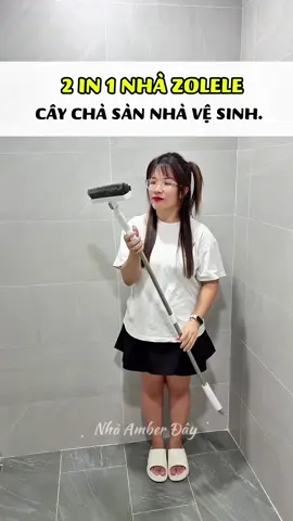Từ ngày sắm được cây chà sàn nhà tắm này thấy việc dọn nhà vệ sinh vừa nhanh, vừa sạch mà đỡ tốn công sức lắm nha. #nhaamberday #dondepnhacua #giadungtienich #caychasan #caychasannhatam2in1 