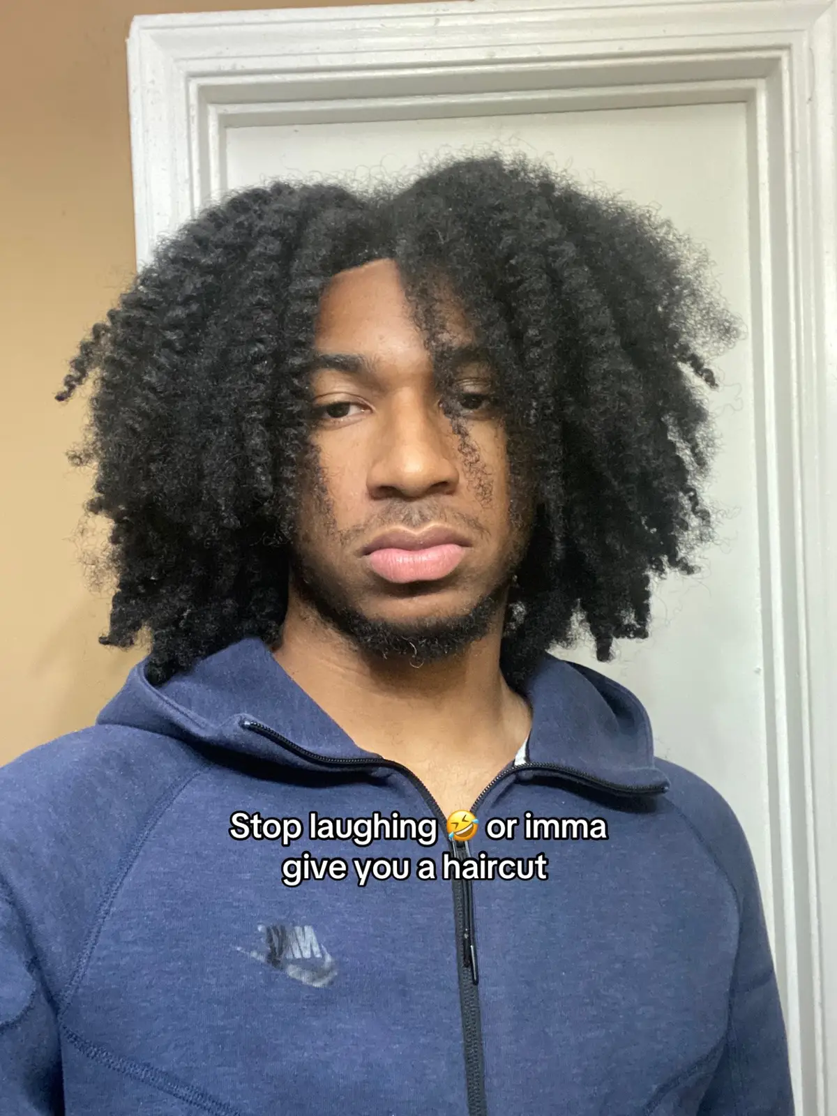 Stop wit allat laughing 😂😂😂 #haircut #fyp #viral 