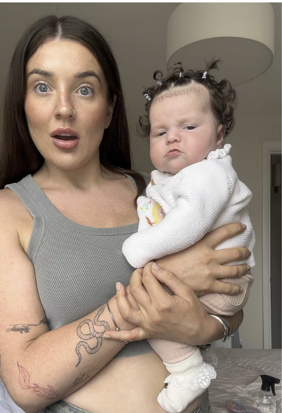 My precious angel 🤣💞 she’s a paid actress 💅🏼 #mumtok #babies #funnybaby 