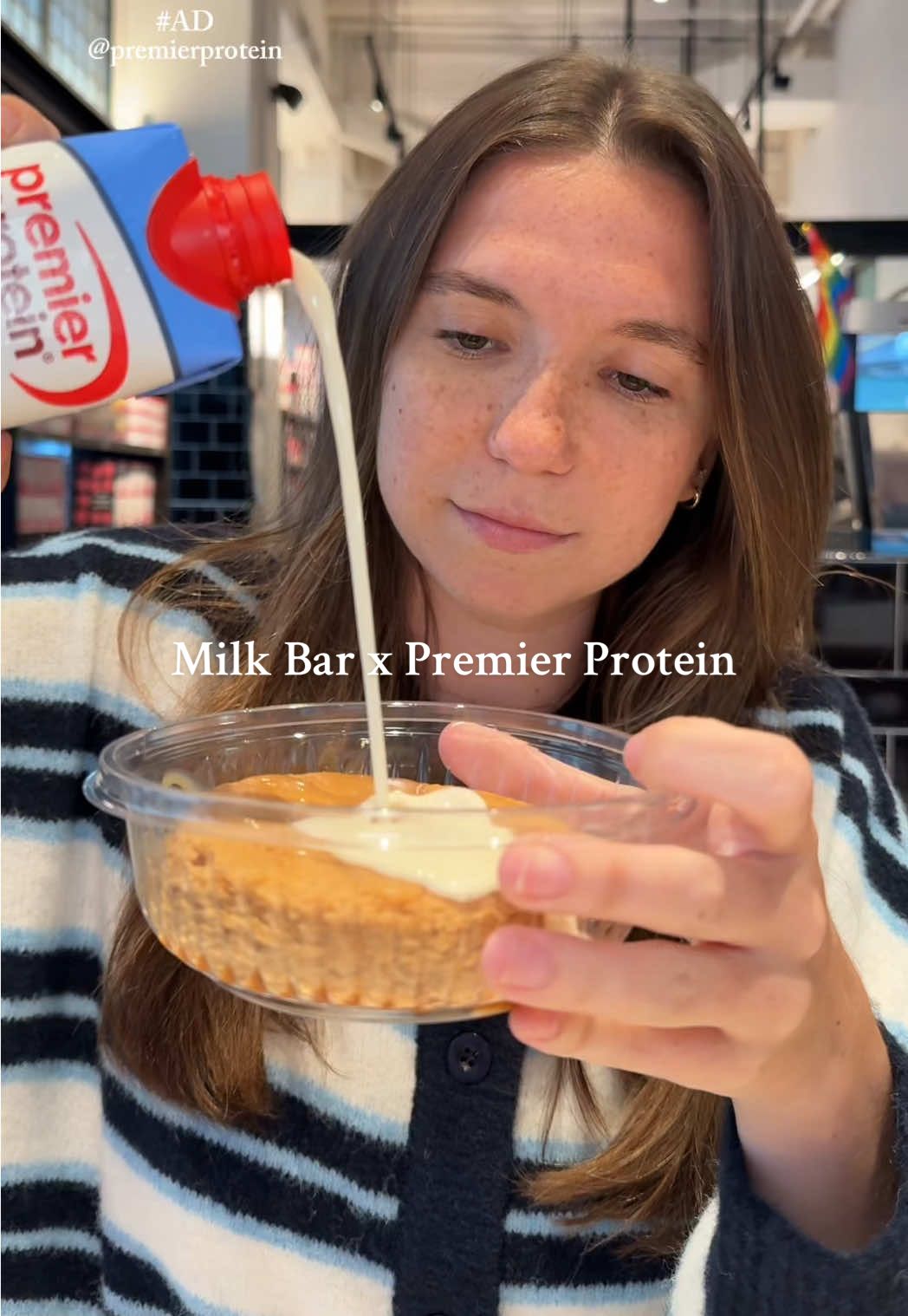 #ad @Premier Protein collabing with @MILK BAR means a taste testttt🤭🫐🍰  if you aren’t in nyc, la or dc, you can grab the cookie for nationwide delivery at premierprotein.com/milk-bar  #nycsweets #nycdesserts #milkbar #premierprotein