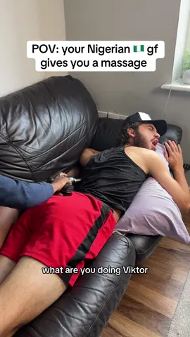 Wait till the end 😭😂 he is too dramatic 😒trust me he likes it 👀  why did he fart 💨 on me…?thoughts…? Relatable…? Let us know Comment below if you want a part 2 😂😂 Check us out here - @Ria Om @viktorgofficial @Viktor & Ria Clips   Using the @RENPHO massager  #girlfriendgivemassage #datingwhiteguys #datingblackwomen #satire #girlfriendmassage #couplemassage #massage #coupleprank #prank #interracialcoupletrend #interracialcouple #ofcoursetrend #massagingmyboyfriend #massageprank 