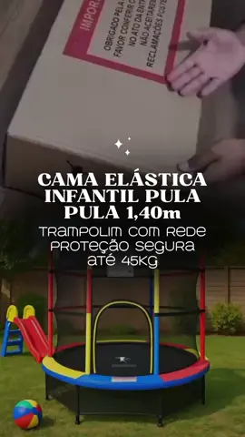 Dê uma olhada em Cama Elástica Infantil Pula Pula 1,40m Trampolim com Rede de Proteção Segura para Crianças até 45kg por R$419,90. Compre na Shopee agora!  ID.BJK-KQZ-VYE Shopee 