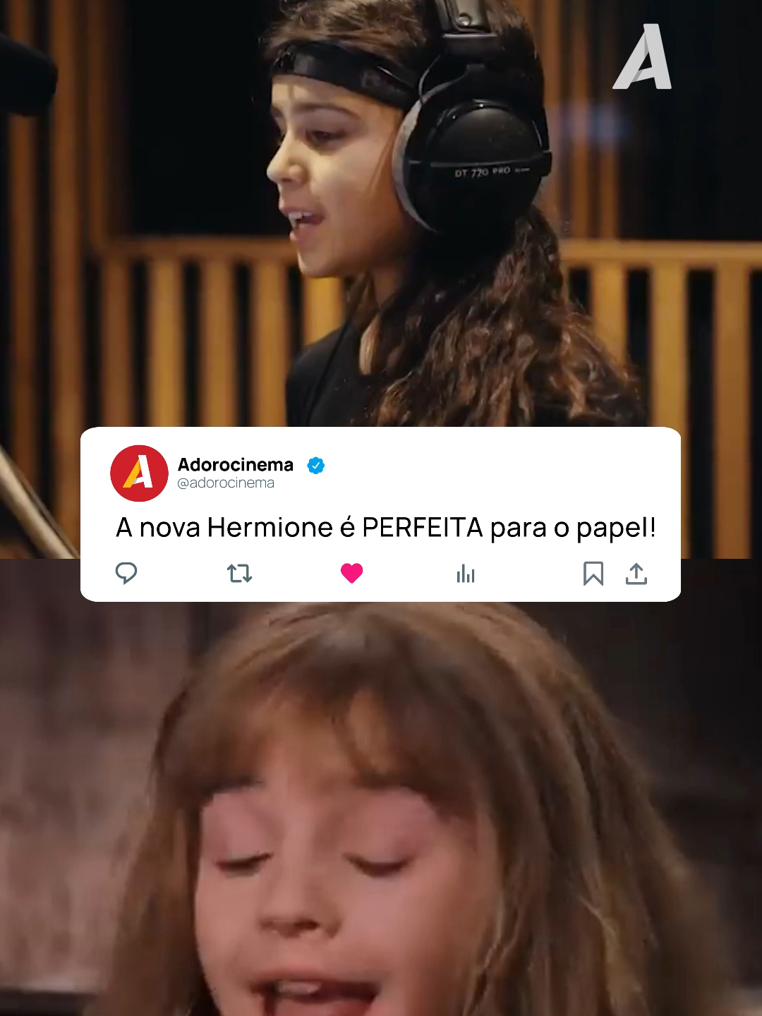🪄 WINGARDIUM LEVIOSA! Arabella Stanton, a nova Hermione, soltando o icônico feitiço que marcou uma geração! Já podemos dizer que nasceu pra esse papel, né? #AdoroCinema #HarryPotter #HermioneGranger #Hermione #tiktokmefezassistir