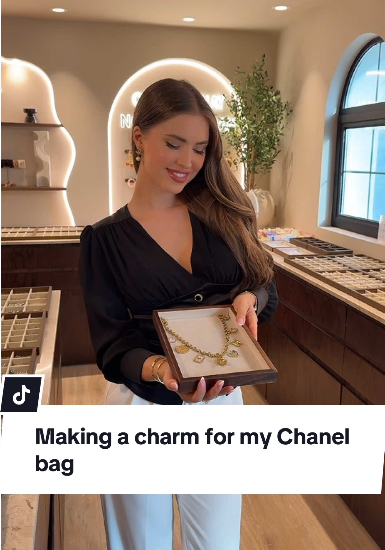 A gold charm for my Chanel bag @The Charm Bar Dubai & AbuDhabi #TheCharmBar #jewelry #Chanel #Gold 
