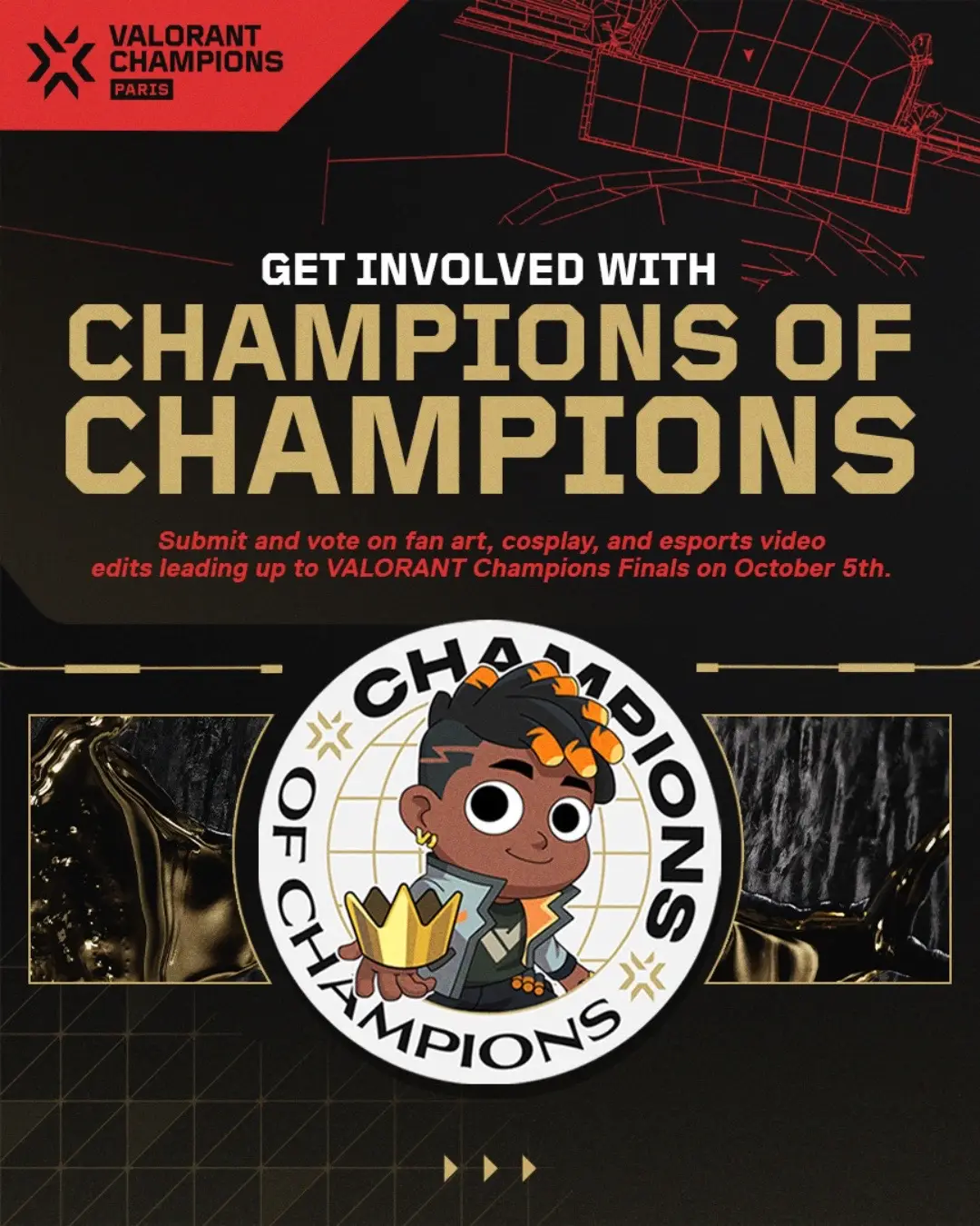 you think you've got what it takes to become a Champion? Here's how you can get involved with Champions of Champions and represent your community.  Submissions open on August 15. #Valorant 