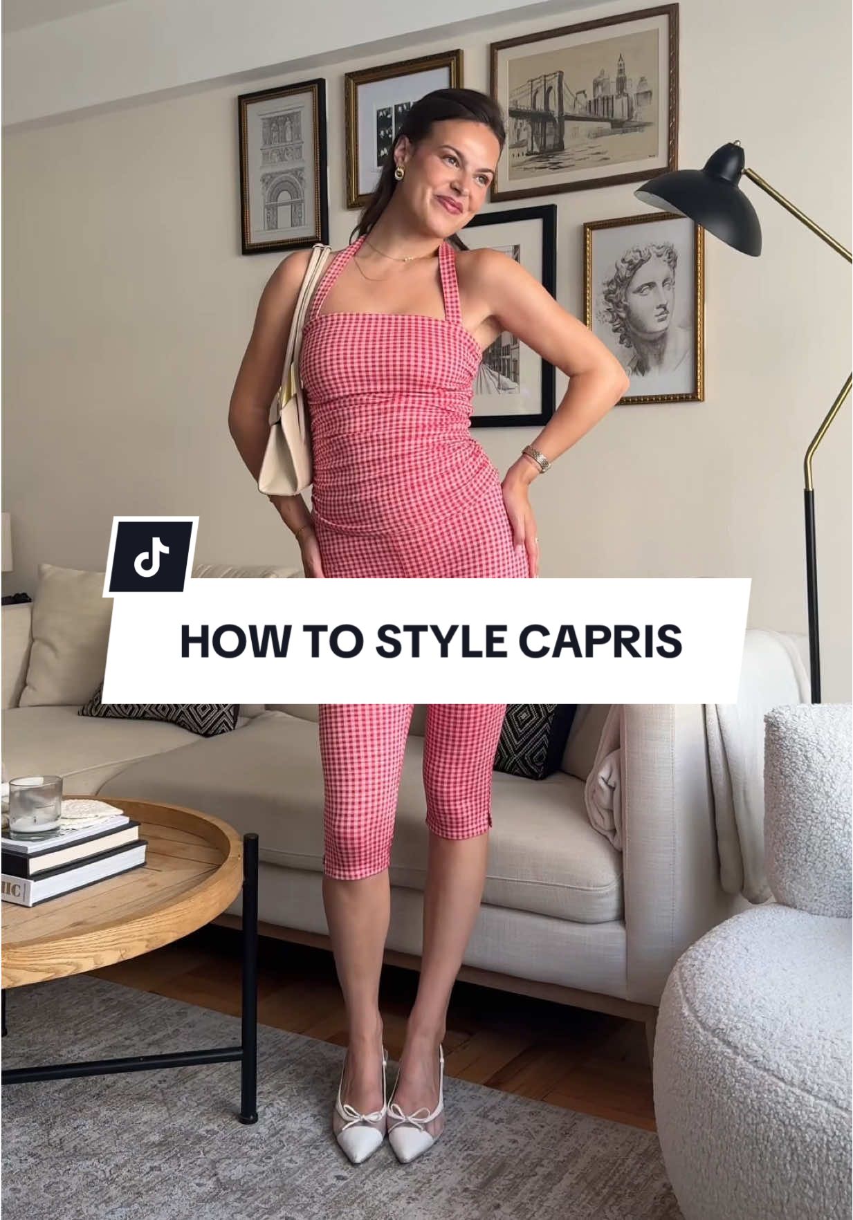 Capris are all the rage right now, but styling them can be a challenge 👖🤔 @Maggie is making it easy with 3 tips to make sure you're eating in your capri looks 😮‍💨🔥 #revolve #summertrends #styling #capris #fashiontips #styleadvice #styletips #foryou #fyp