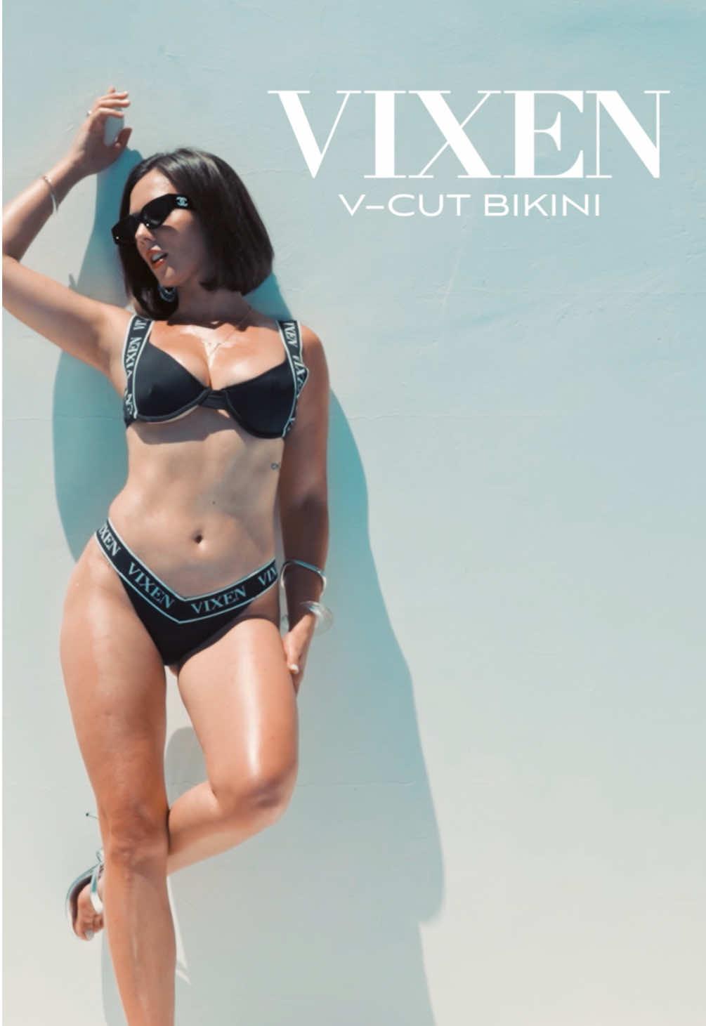 The V-CUT BIKINI has entered the chat... Minimal coverage, maximum impact. 🖤 Shop the latest drop @Thegalritchie @Vanna Bardot @imevesweet 