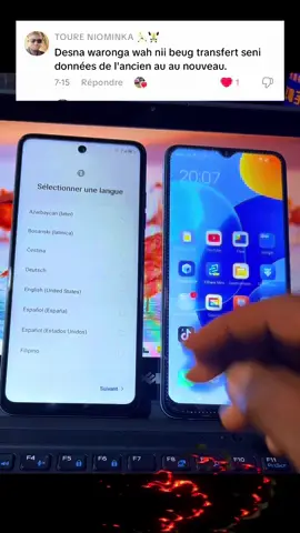 #Transfert des données  De l’ancien phone vers le nouveau(androïde) #senegalaise_tik_tok🇸🇳pourtoichallenge