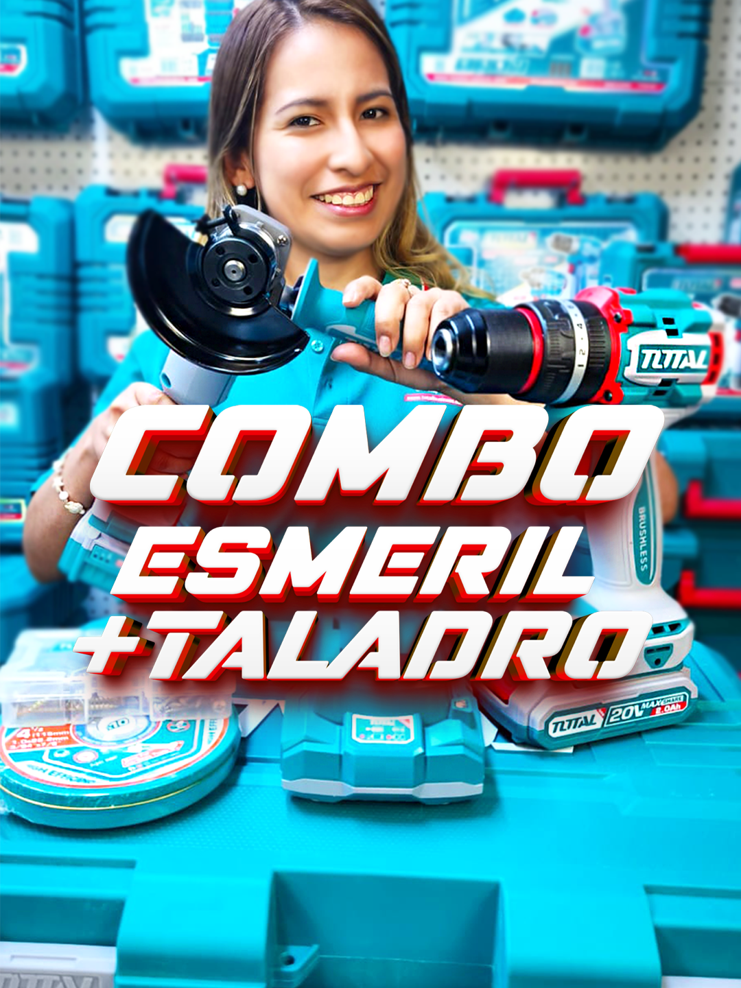 Todavía no tienes tu COMBO 2EN1? Suave que te quedas sin el tuyo ‼️🚨 #TOTAL #totaltools #herramientas #peru🇵🇪 #agosto #fyp #combos