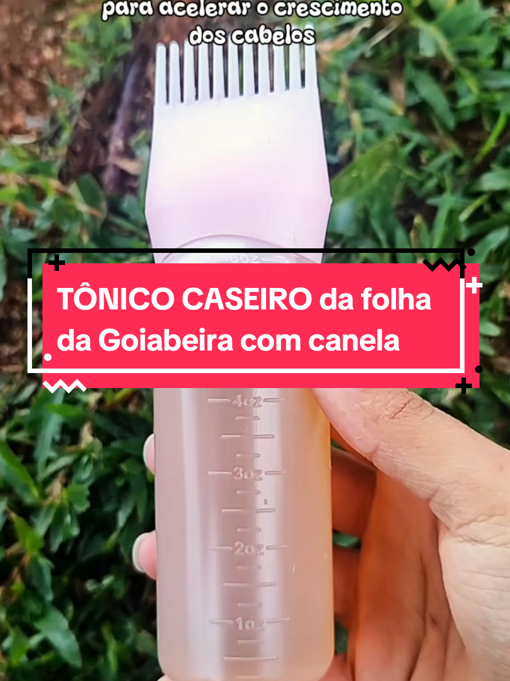Tônico caseiro da folha da Goiabeira e canela ,para o CRESCIMENTO dos CABELOS, - 10 folhas da Goiabeira  - 1 canela em casca  -1 xícara de água  - ferver por 5 minutos  - depois ,coe e transfira para um recipiente de fácil aplicação. - aplicar nos cabelos limpos ou sujos  - lavar após 2 horas ou deixar agindo até a próxima lavagem dos cabelos. - usar 2 a 3 vezes na semana  - conservar na geladeira por até 7 dias.