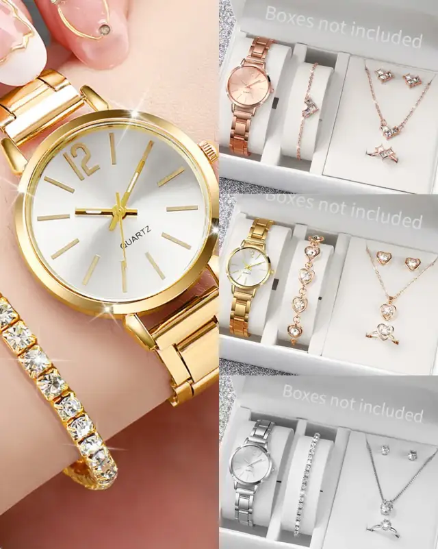 ✨ Brilhe com Estilo! ✨   🌸 Conjunto de Relógio Feminino Rovga Strass por apenas R$14,91 na Shopee! 🌸   Adicione um toque de glamour ao seu dia a dia com este conjunto de 6 peças. Perfeito para você ou para presentear! 🎁   ➡️Compre Aqui 🔗: Link na Bio  ➡️*Preço atual no momento da publicação desse post🌸 #Shopee #ModaFeminina #Relógios #Acessórios #Promoção 