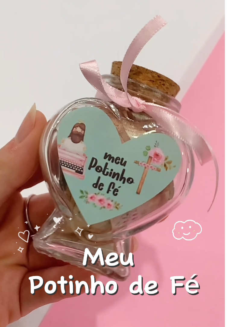 O seu potinho de fé! ✨ Com mensagens inspiradoras para o seu dia a dia! 💙 #fyp #foryoupage #foryou #papelaria #papelariafofa #fe #mensagem #rotina 