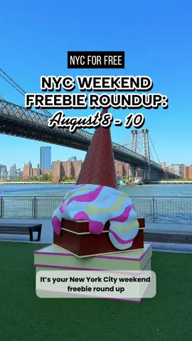 NYC WEEKEND FREEBIE ROUNDUP AUG 8 - 10 MULTI 🍓 @Jo Malone London Raspberry Ripple Pop-Up Fri-Sat 12-8p (Domino Park & Herald Sq) 🎶@summerstage Fri: Latin Night (Coney Island Amp), Sat: Hip Hop (Stapleton, SI), Cuban Celebration (Central Park), Sun: The Originals (Central Park), Puerto Rican Party ((Stapleton, SI) MHTN ✨  @Tree Hut Scrub Shop 11a-7p Fri-Sat (21 Spring St) 🥤 @SodaStreamUSA Unhinged Pop-Up 12-7p Fri-Sat (Pier 84) 💕 @BARBIE x @everedenbrand Community Launch Event Sat-Sun 11:30a-6p (62 Bedford St) 🎺@NomadJazzFestival Sat-Sun (Madison Sq Park) @grandcentralnyc Pickleball in the Hall w/ @doordash @majorleaguepb Fri-Sun 🪩 @LincolnCenter Summer for the City (last weekend!) 🎭  @publictheaterny Free Shakespeare in the Park 8p Fri-Sun (Delacorte Theater) (5 ways to get free tix) BK 🥛 @fridamom x @oddfellowsicecream Breast Milk Ice Cream - free scoops 12-1p Fri-Sun (44 Water St) 🎶@briccelebratebk concerts Fri & Sat 6p (Prospect Park) QNS 🛶Hong Kong Dragon Boat Festival Sat-Sun (Flushing Meadows Corona Park) FRI 🍙 @llhawaiianbbqnyc free SPAM Musubi 12-2p (LES, Bushwick & Harlem locations) 💿@JonasBrothers Album Release Parties: 5p Generation Records (210 Thompson St), 6:30p For the Record (1107 Manhattan Ave) MHTN 🖼️@museumofmodernart Uniqlo Friday Night SAT 🍩 @KrispyKreme x @Crocs: free doughnut if you wear Crocs (most stores besides TSQ) MHTN 🚲@nyc_Dot Summer Streets 7a-3p w/ free @citibike code LYFTSUMMER25  (Brooklyn Bridge -> Dyckman) ⚽️@fwc26nynj FIFA Skyline to Shoreline Road Tour 7a-3p (Foley Sq) 🐞@Miraculous at @FAOSchwarz pastries 10-11a (30 Rockefeller Plz) 👽 @fxnetworks Alien: Earth The Hunt Global Takeover 12-6p (W New York Times Square Hotel) 🎺 @jazzmobileny Jazz on the Great Hill 4-7p (Central Park) 💃 @batterydance Festival 7p (Wagner Park) BK 🎥 Movies Under the Stars: The Warriors 8:30p (Coney Island Beach) QNS 🧼 @kehlani Nini’s Fluff & Fold free laundry for mothers 10a-12p (7116 37th Ave) SUN MHTN 🎉 @harlemweek A Great Day in Harlem 12-7p (Ulysses S Grant National Memorial Park) BK 🎨 @PioneerWorks Second Sundays 12-6p (Red Hook) #nycforfree #nyc #nycroundup #jomalonelondon #treehut #nycevents #nycsummer #BingoAkıllıKapsül 