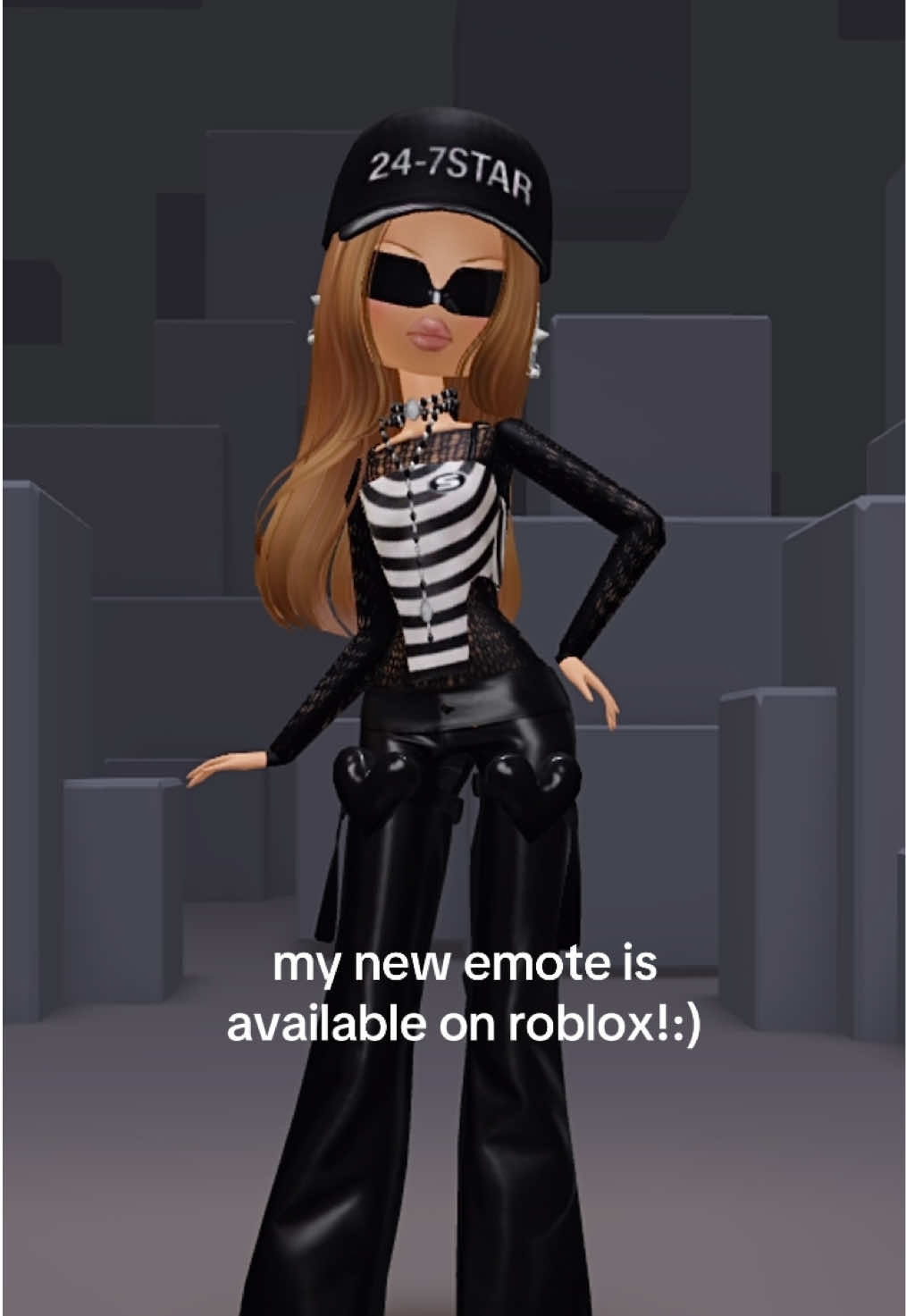my brand new emote is now available on @Roblox !!:) #fyp #foryou #viral #viralvideo #roblox #robloxedit #robloxtiktok #robloxian #ugc #animation #bratz #model #Runway 
