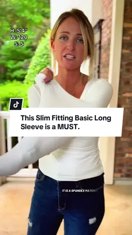 This go-to basic slim fitting long sleeve is SO nice!!! Stretchy, soft and a perfect piece to wear on its own or layered. 🙌🏻 #basics #slimfittingtop #OOTD #outfitoftheday #affordfashion #pumiey #pumieytiktokshop #tiktokshop #tiktokshopfinds #tiktokmademebuyit #tiktokshopcreatorpicks @PUMIEY 