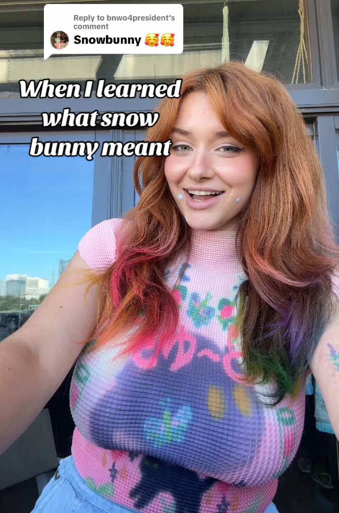 Replying to @bnwo4president I just didn’t think LOL I saw other girls wear snow gear with the # so I literally thought that’s what it meant 😂😛 #snowbunny 