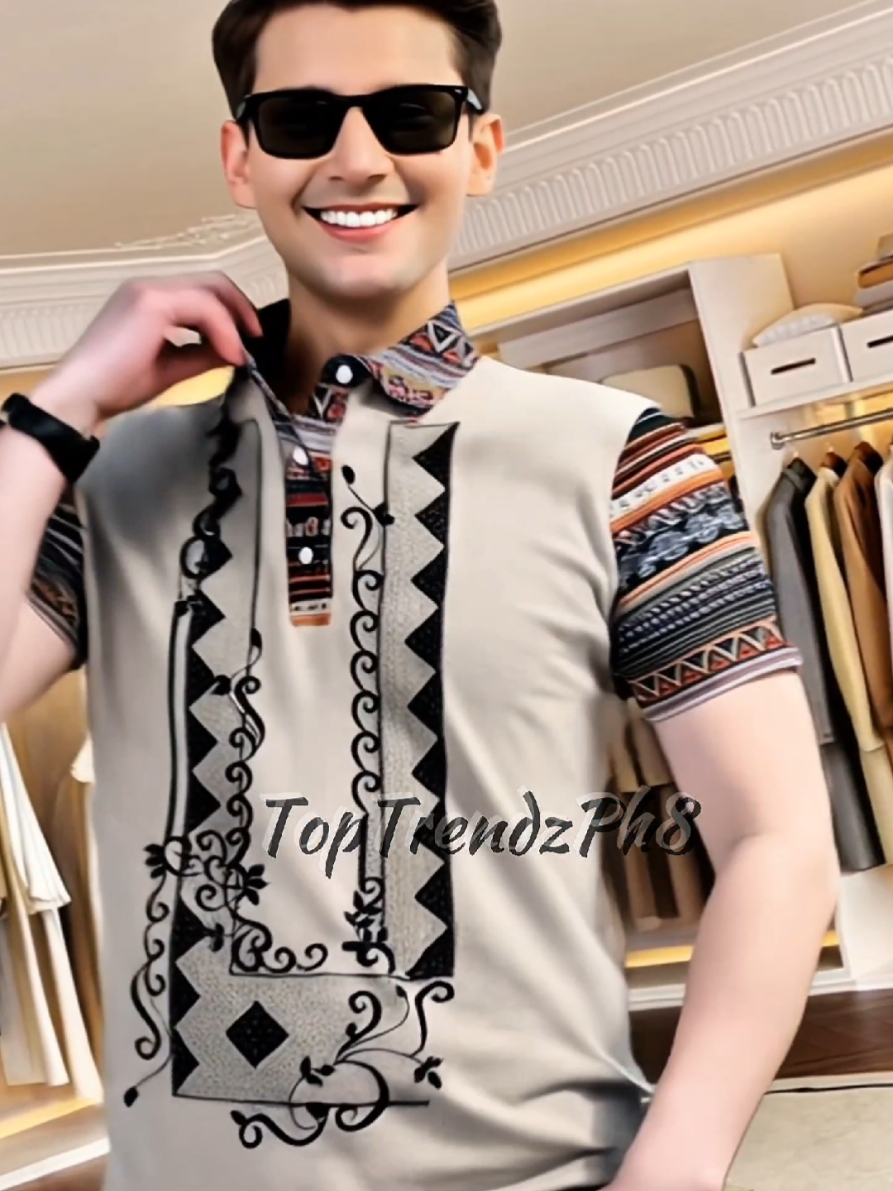 2025 Modern Ethnic Style 🔥 Barong Shirt for Men – Retro Meets Fashion TikTok ootd Goals. Step into 2025 fashion with this modern ethnic style Barong shirt – a perfect blend of retro tribe patterns and contemporary menswear vibes. This short-sleeved, lapel button polo shirt is loose, breathable, and made for casual style and confidence. Whether you're going for an outdoor chill or a statement street look, this outfit is a must-have. Embrace fashion TikTok, show off your OOTD, and always dress to impress. ✨ Stay stylish, stay bold. 🧥 Modern meets tradition — redefine your fashion. OOTD TikTokFashion Menswear ModernStyle DressToImpress #polo  #fashion #style #OOTD #TikTokFashion #modern