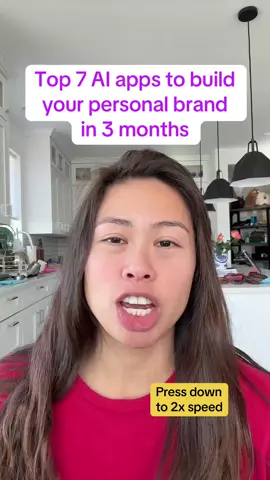 Top 7 AI apps to build your personal brand in three months, the most important thing is doing a little bit every day even when it seems dumb or you’re really tired. My only goal when I started creating content was to post something every single day until it became a habit, and that worked out pretty well for me!  #a#aia#aitoolsp#personalbrandc#contentcreatorss#sabrinaramonov