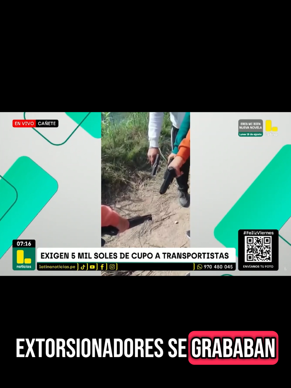 🚨 #CañeteBajoAmenaza 📍 Ruta Imperial – Lunahuaná – Pacarán – Zúñiga 💰 Exigen S/ 5,000 semanales a transportistas bajo amenaza con armas de fuego. 🎥 Un video ha sembrado el miedo: disparos al aire y exigencias para “trabajar tranquilos”. 😢 Comerciantes y choferes temen por sus integridades. 🚔 La policía ha reforzado la vigilancia en el paradero y la ruta. #Noticias #Cañete #Lima #Perú 