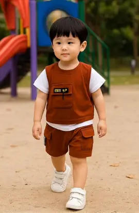 Gaya Keren Si Kecil di Taman Bermain! 🌟 Tampil kece dan aktif dengan setelan rompi kantong stylish ini! Warna cokelat maroon yang trendi, bahan adem & nyaman untuk anak laki-laki usia 3 bulan hingga 4 tahun. 👕 Desain rompi keren + kaos putih 👖 Celana pendek kantong multifungsi 👟 Cocok untuk main santai atau jalan-jalan 📦 Gratis Ongkir + Diskon Menarik! 🛒 Cek sekarang dan lengkapi koleksi baju si kecil! #FashionAnak #OOTDKids #SetelanAnakLaki #PromoAnak #BajuAnakLucu #GayaAnakZamanNow 